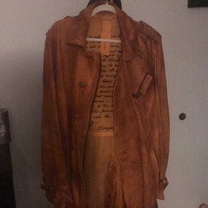 Men’s 100% Italian Leather Trench Coach